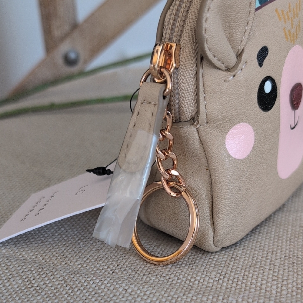 LC Lauren Conrad Beige Bear Coin Pouch - Picture 3 of 6